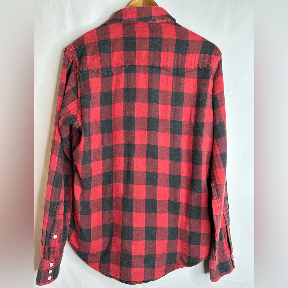Polo Country Ralph Lauren Vintage 90’s Buffalo Plaid Flannel Shirt Size Medium - Picture 2 of 10